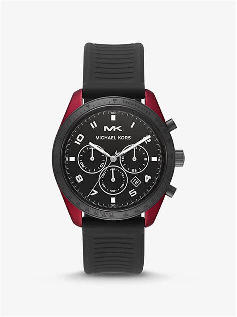 Oversized Keaton Coated Stainless Steel and Silicone Watch